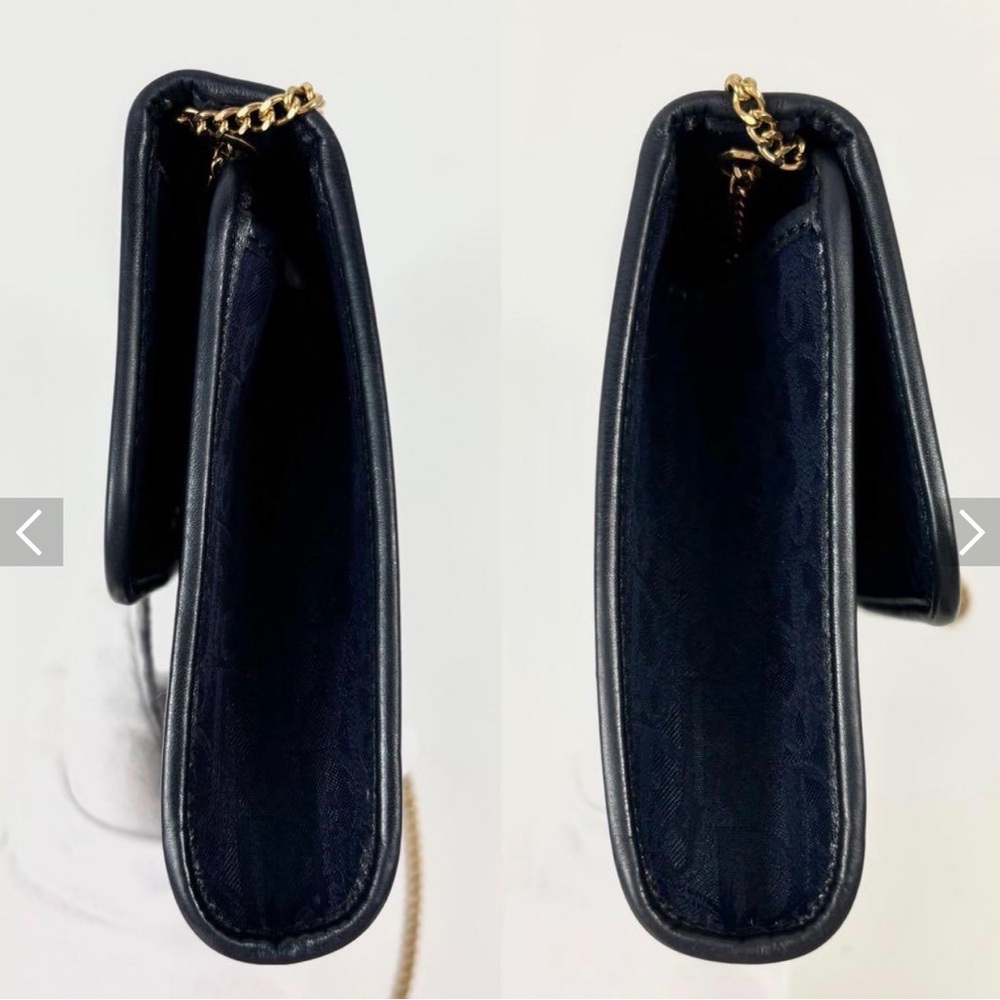 Dior Midnight Blue Monogram Clutch with Gold Chain - Picture 4 of 10